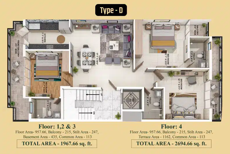 ROF-Pravasa-Type-D Floor Plan